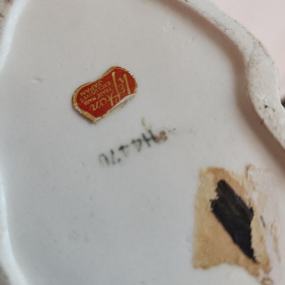 Vtg Lefton Horned Owl Planter HandPainted Porcelain 6.25" Japan Glass Eyes H4470 - Picture 5 of 7